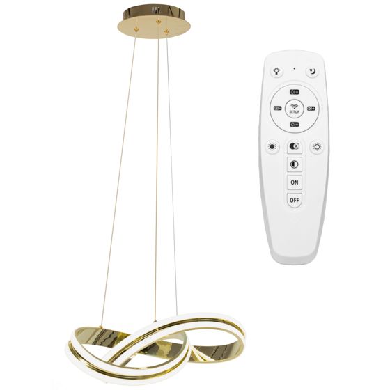 TOOLIGHT hængende loftlampe LED APP818-CP RING Guld 19x47x70cm