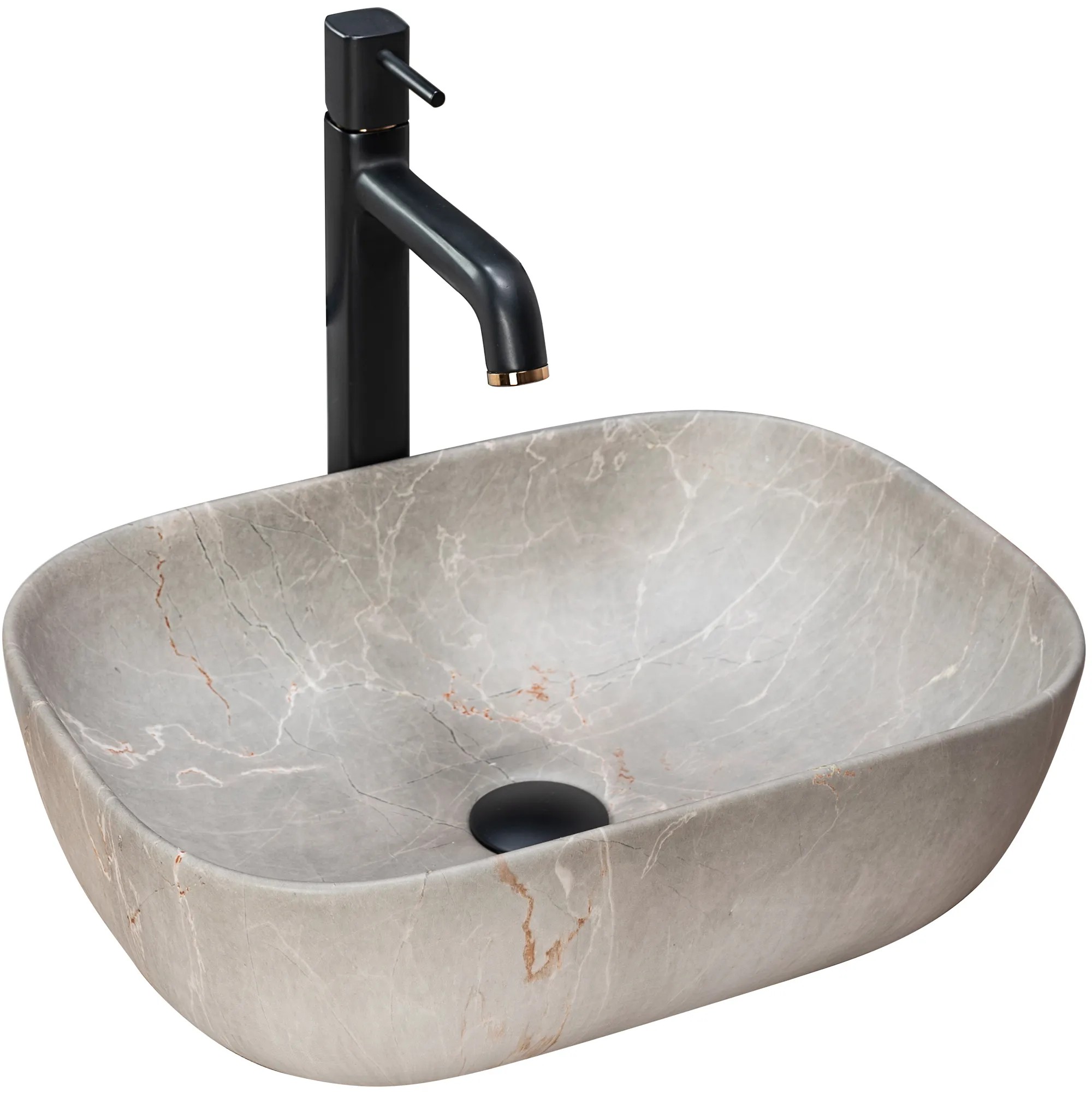 REA bordmonteret håndvask LIVIA Beige, 46,5x33,5x13,5cm