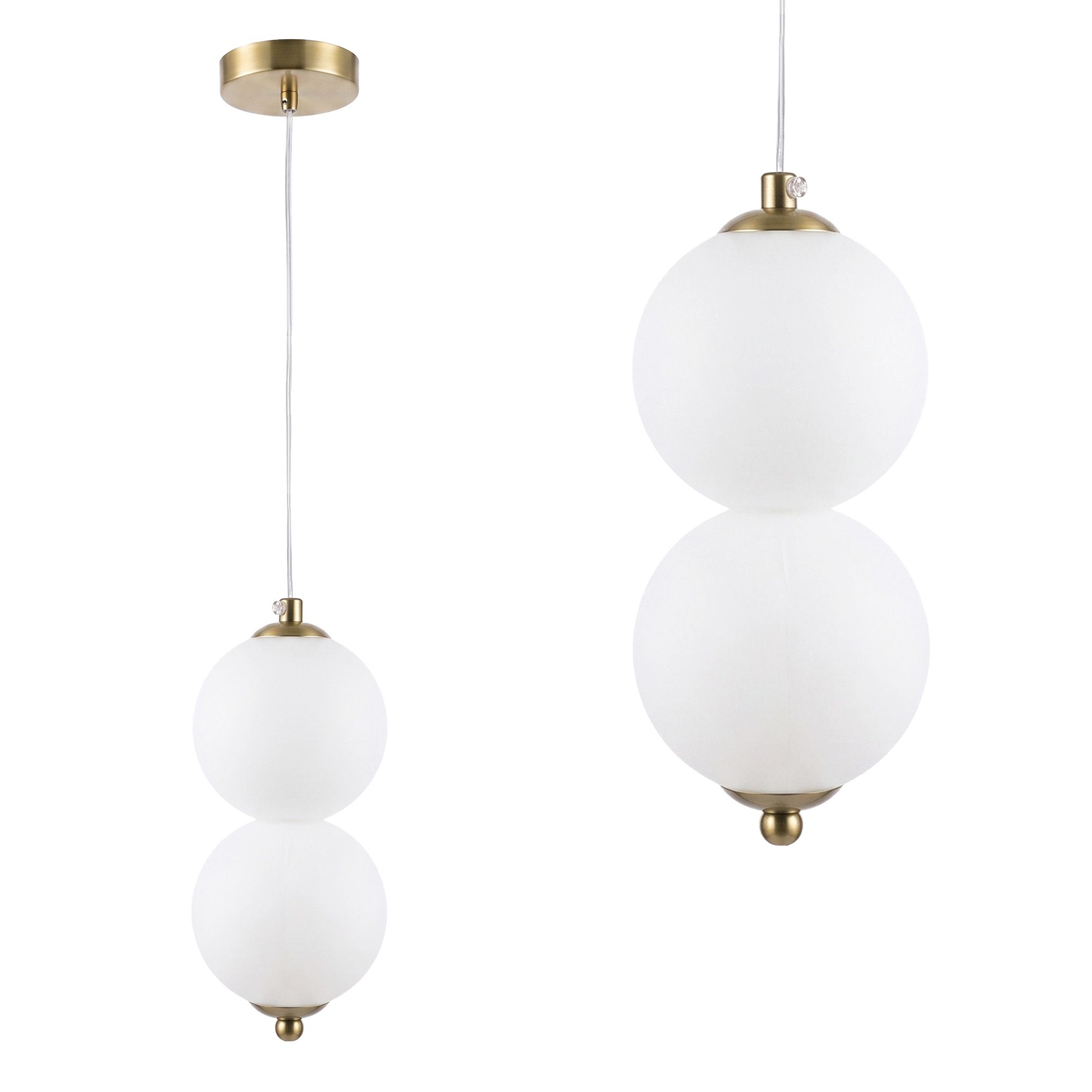 TOOLIGHT hængende loftlampe LHJ117-2CP LED Børstet guld 10x10x22cm