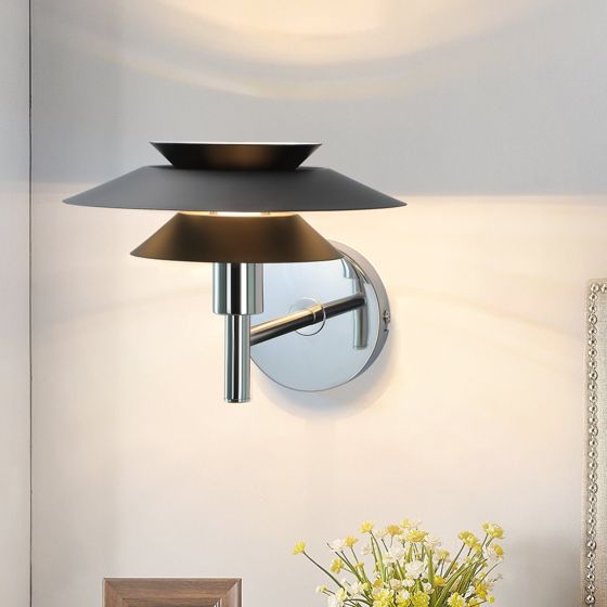 NETTLIFE Indendørs Væglampe, Sort - Soveværelseslampe, Moderne, Design, G9, Uden, Pære, (Maks. 0,25W)