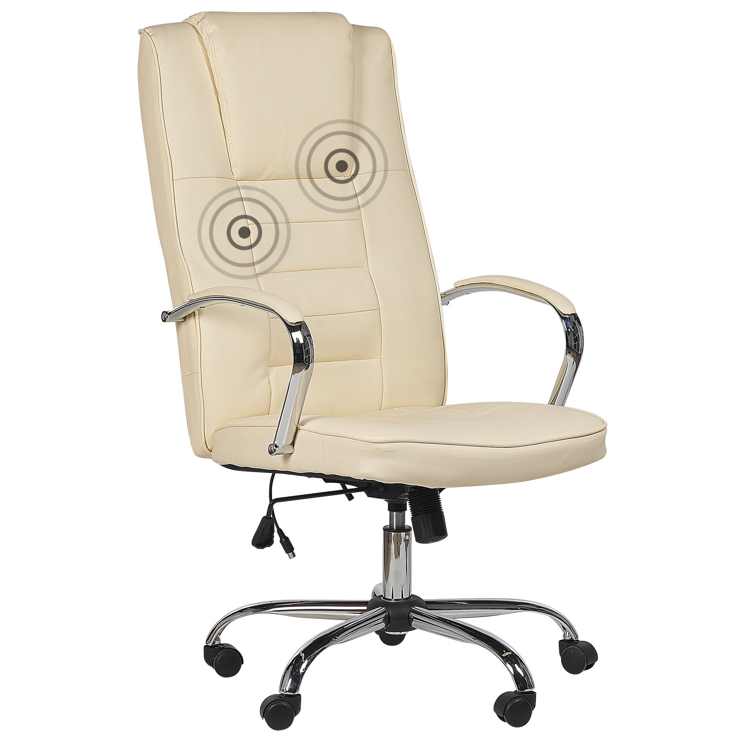 Massagestol med varme GRANDEUR Kunstlæder Beige