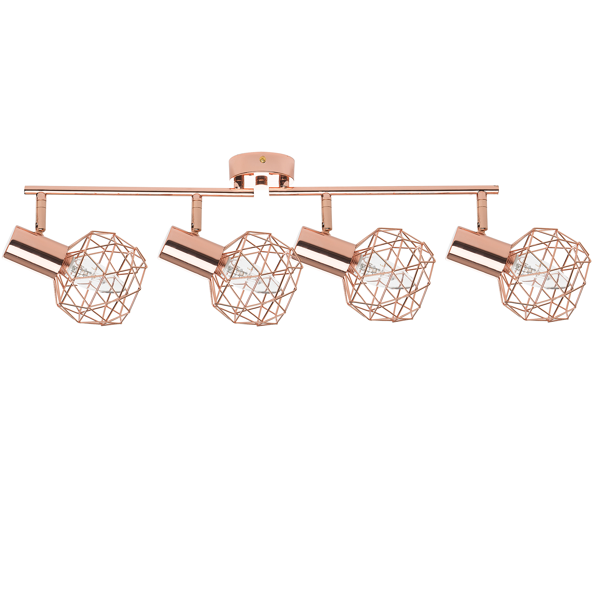 4 lys-spotlight CHENAB Justerbar Metal Kobber