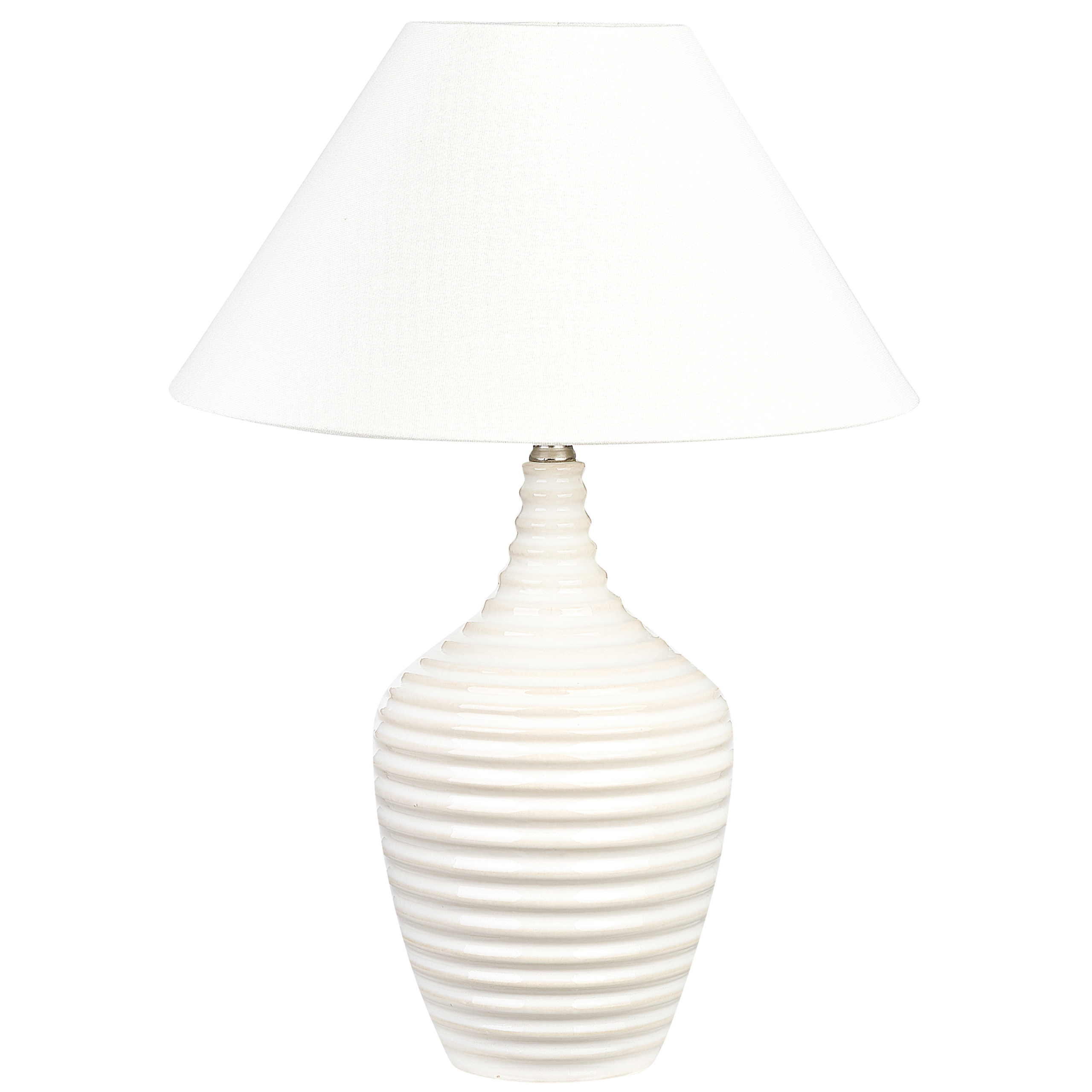 Bordlampe CELESTE Keramik Beige