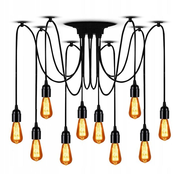 TOOLIGHT hængende loftlampe JDL-03 SPIDER 10 Sort 150x15x150cm