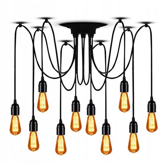 TOOLIGHT hængende loftlampe JDL-03 SPIDER 10 Sort 150x15x150cm