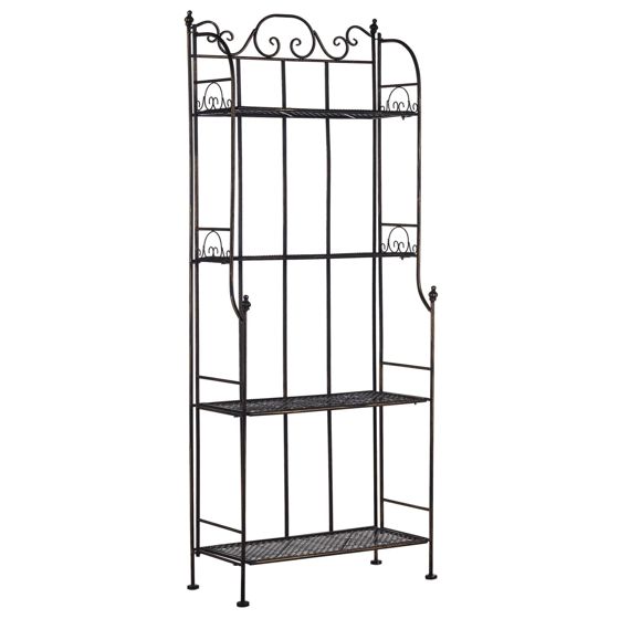 Reol ISERNIA 61 cm 155 cm Metal Sort