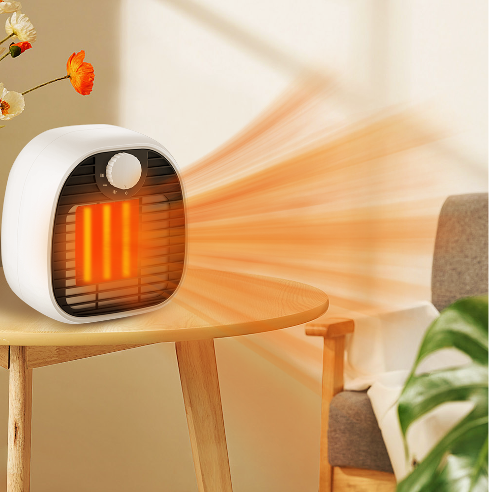 NETTLIFE Indendørs PTC varmeblæser 1000W, 3 driftstilstande