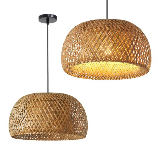 TOOLIGHT hængende loftlampe APP886-1CP NATURAL BOHO Brun 20,5x38x90cm