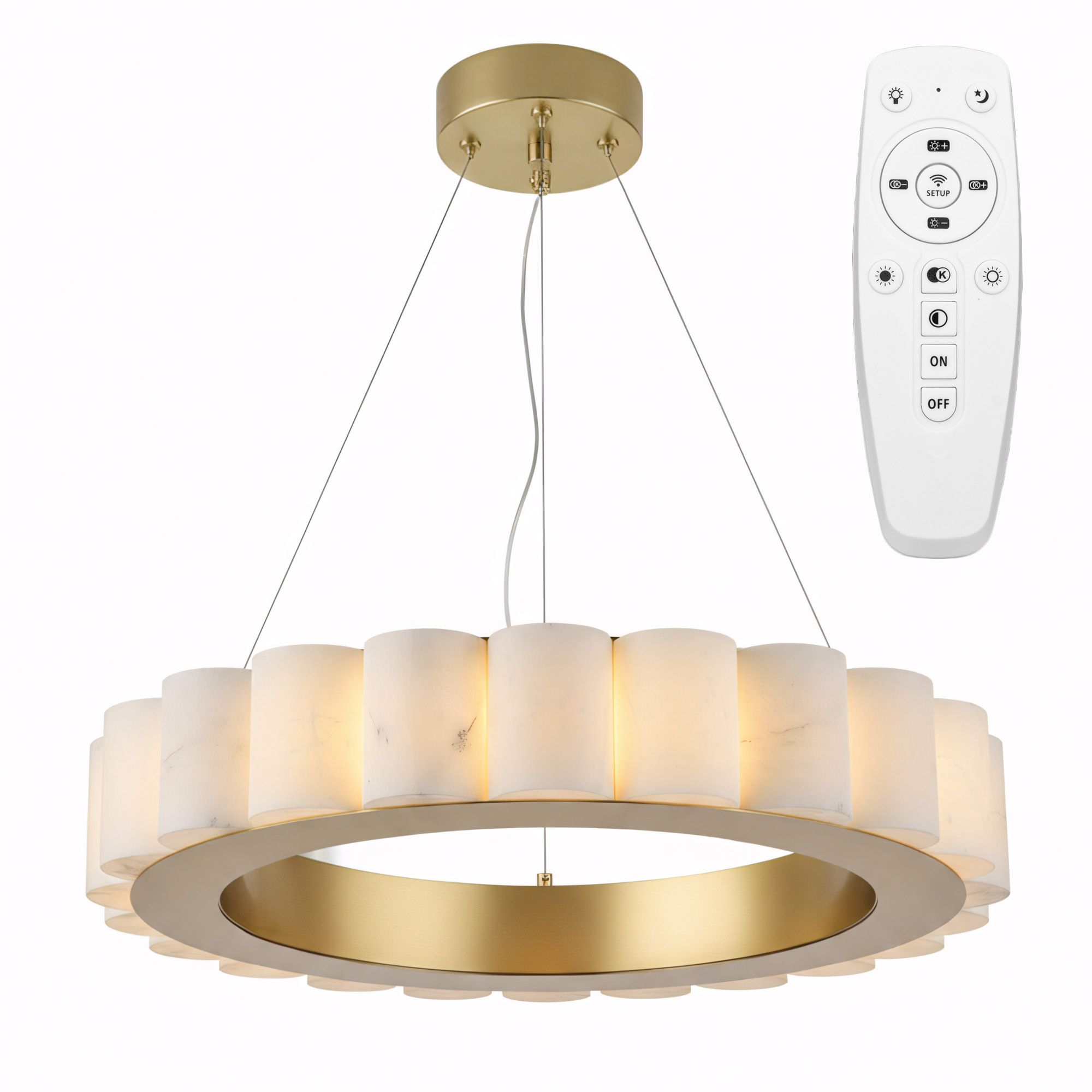 TOOLIGHT hængende loftlampe APP1801-CP LED Børstet guld 48x48x115cm