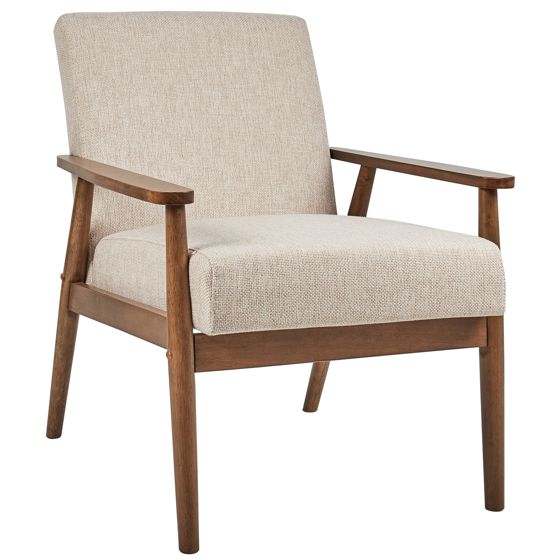 Lænestol ESRUM Mørkebrun/beige