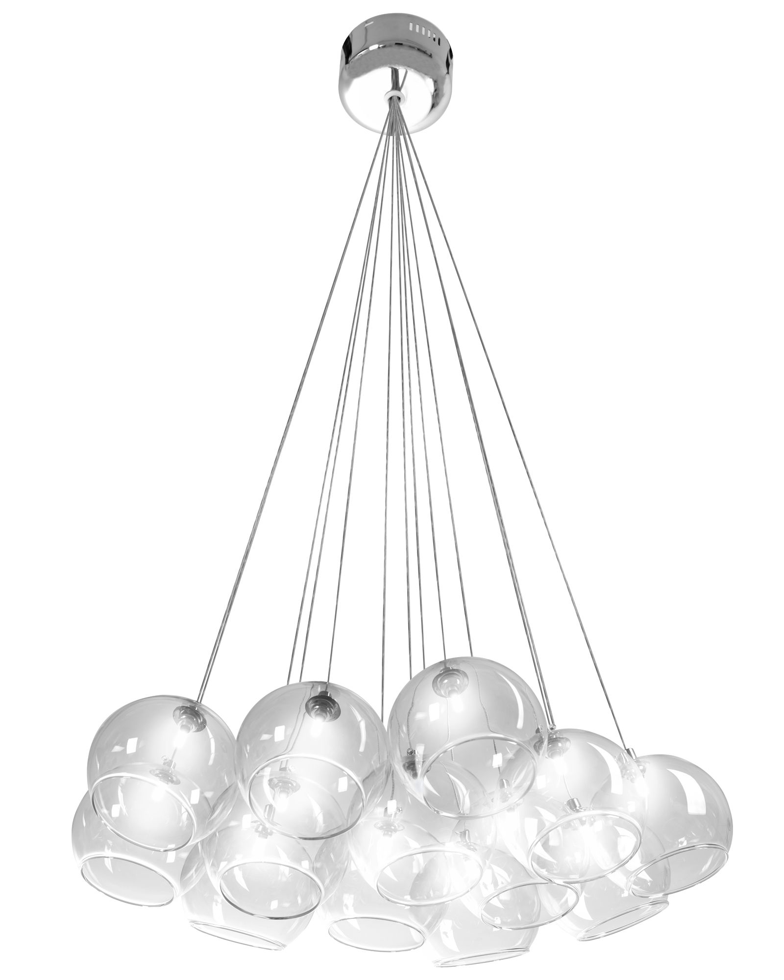 TOOLIGHT hængende loftlampe APP561-13CP Gennemsigtig 54x54x90cm
