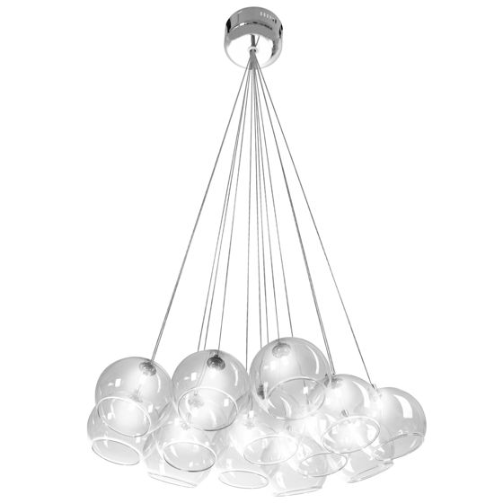 TOOLIGHT hængende loftlampe APP561-13CP Gennemsigtig 54x54x90cm