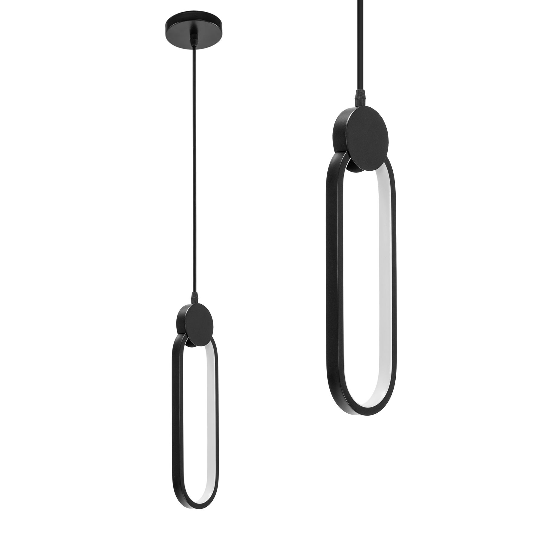 TOOLIGHT hængende loftlampe LED APP851-CP Sort 37x11x37cm