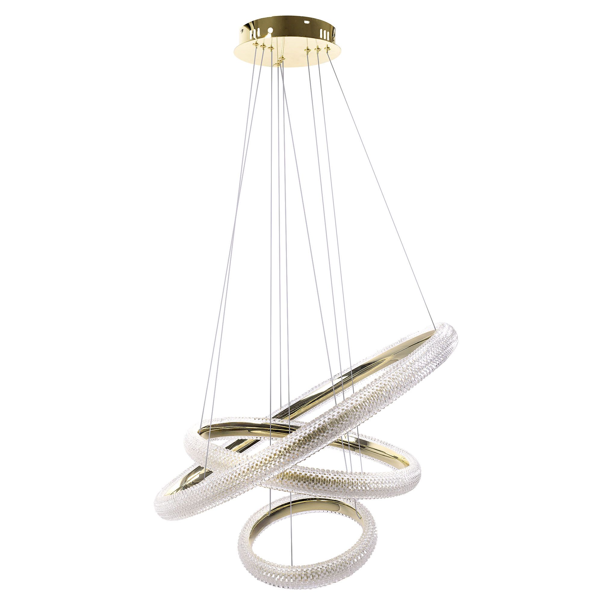TOOLIGHT hængende loftlampe LHJ042-CP3 LED Guld 63x63x110cm
