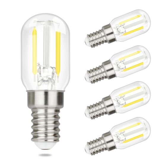 NETTLIFE LED-pærer LED-pærer Vintage-pærer E14 T22 2W E14-pærer, 4 stk., kold hvid, 6000K