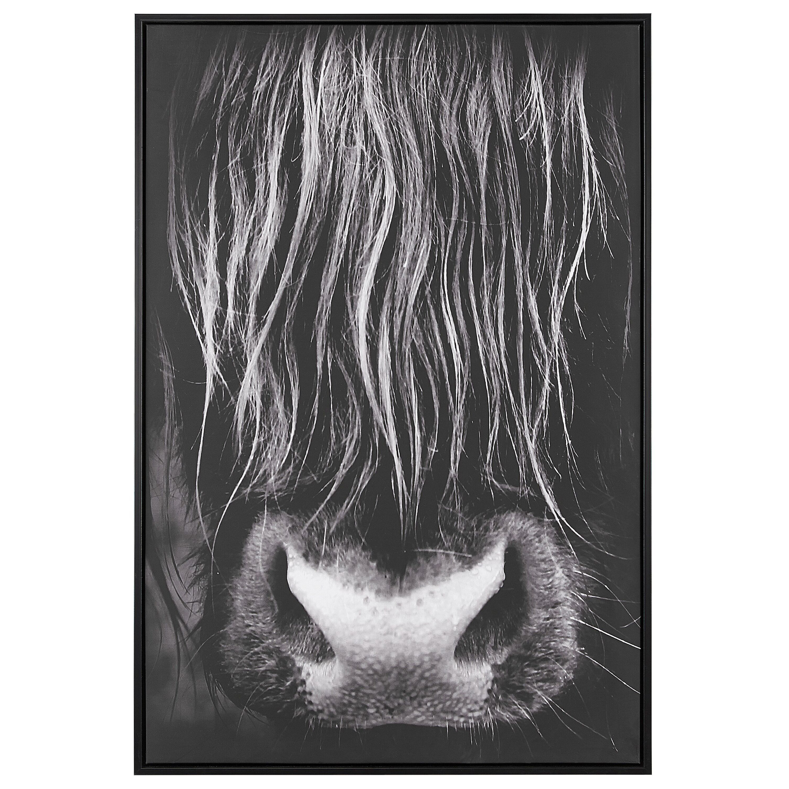 Lærred GALEATA 63 x 99 cm Dyre motiv Sort