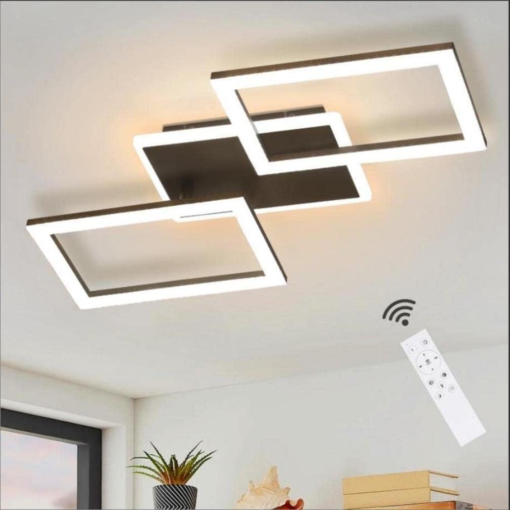 NETTLIFE LED loftlampe med fjernbetjening, sort, dæmpbar