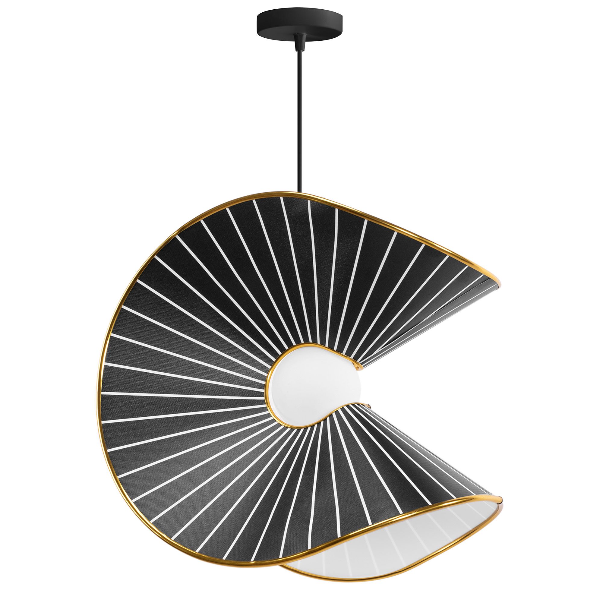 TOOLIGHT hængende loftlampe APP1500-1CP Sort/Guld 40x40x40cm