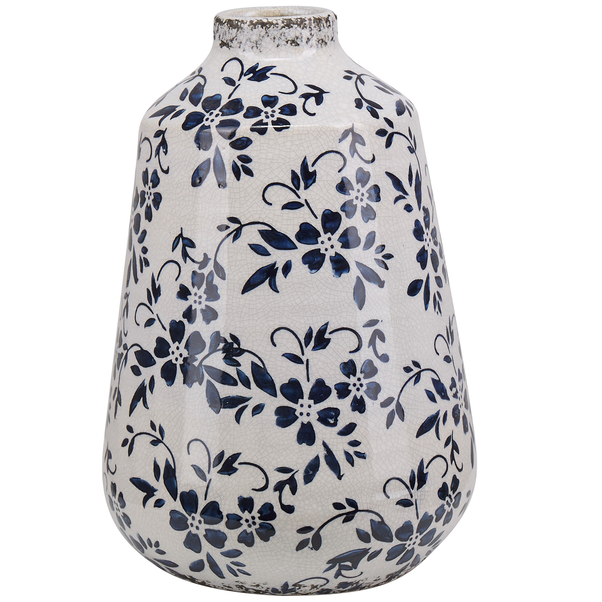 Blomstervase MARONEIA 25 cm Stentøj Hvid