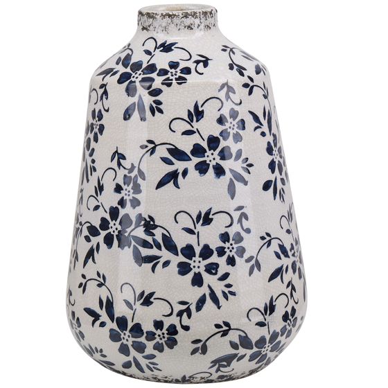Blomstervase MARONEIA 25 cm Stentøj Hvid