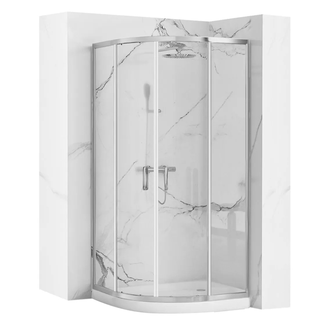 REA brusekabine LOOK 80x80 Krom, 79,5x79,5x190cm