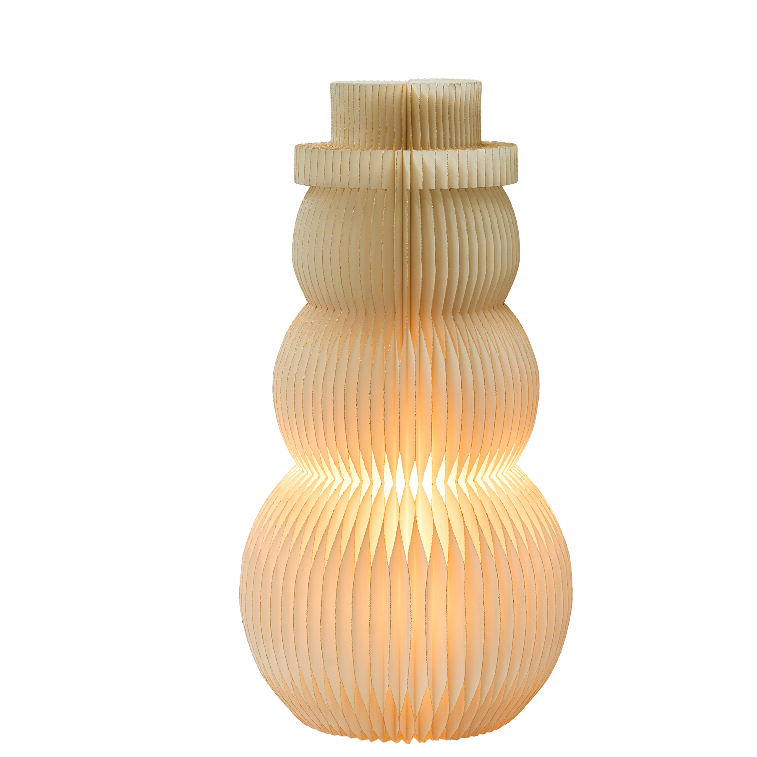 Juledekoration Bordlampe BANGA 51 cm Snemand Beige