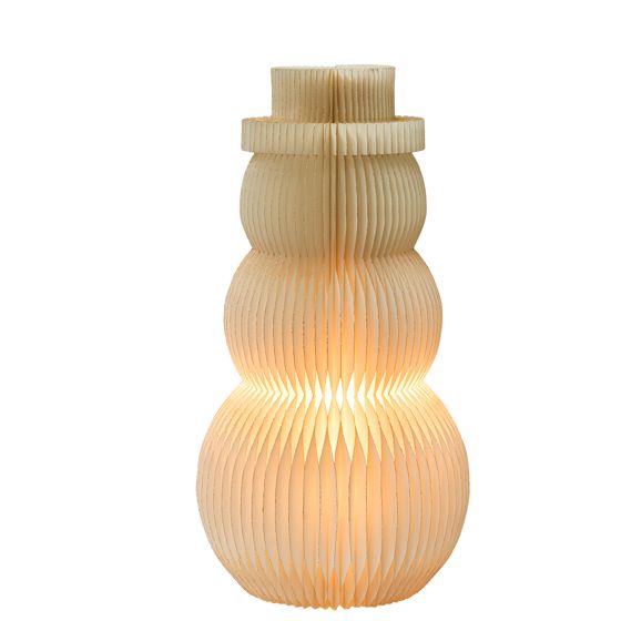 Juledekoration Bordlampe BANGA 51 cm Snemand Beige