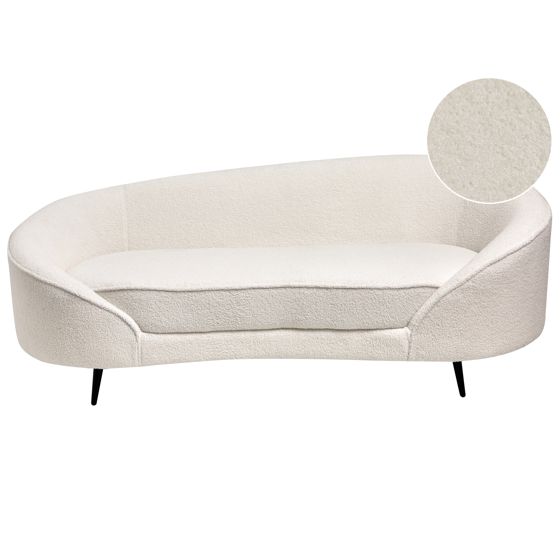 Sofa 2 personers SAVAR Boucle Hvid
