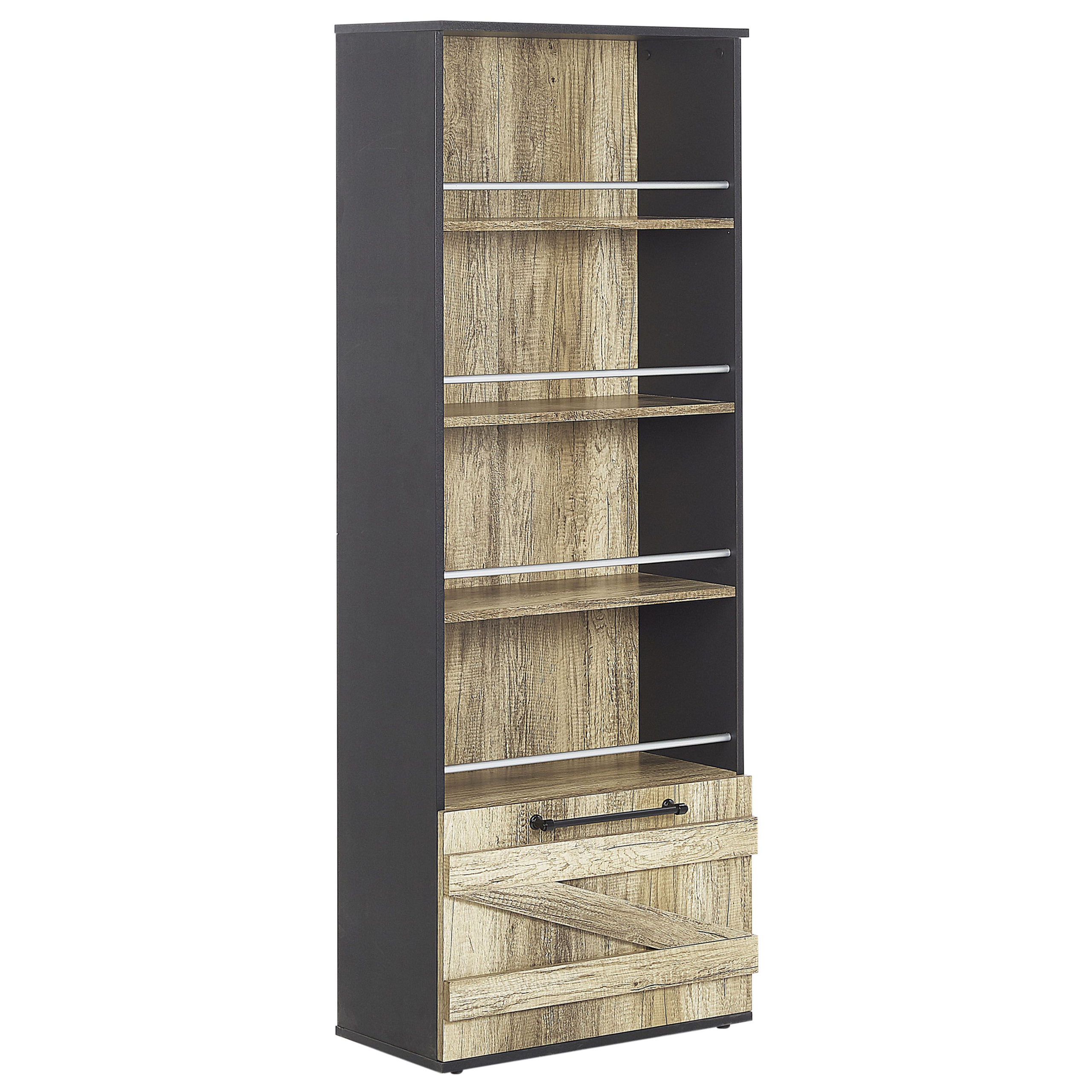 Bogreol med 4 hylder SALTER 163 cm Brun/sort