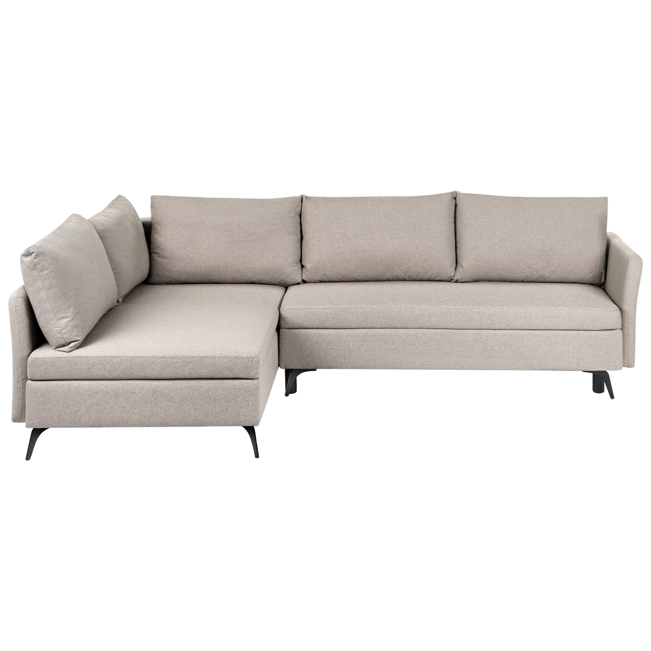 Hjørnesovesofa 3 personers KOGE med opbevaring Beige Højrevendt