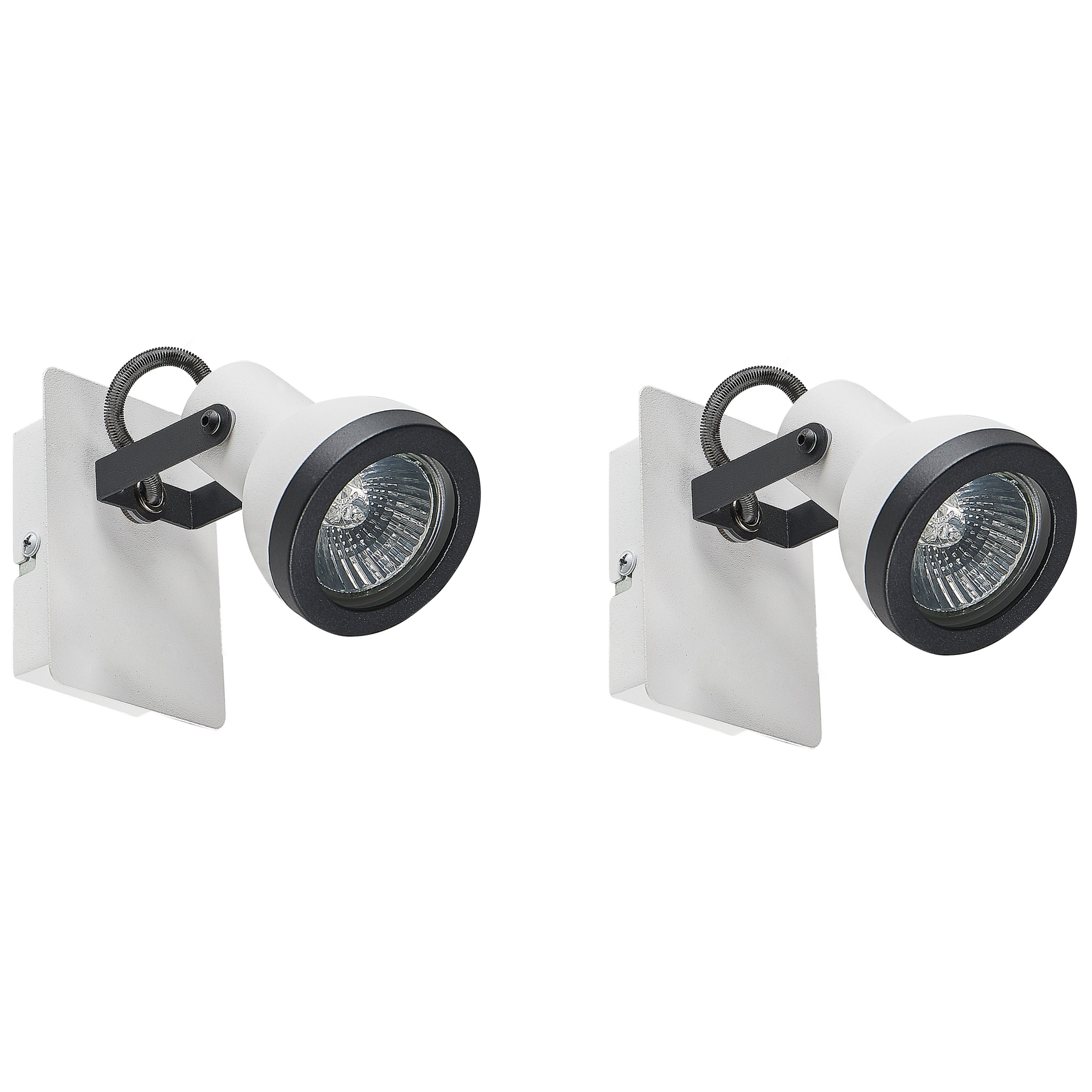 Sæt af 2 spotlight-lamper BARO Justerbar Metal Hvid