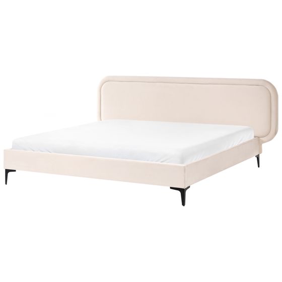 Seng Velour SUZETTE 180 x 200 cm Lys Beige