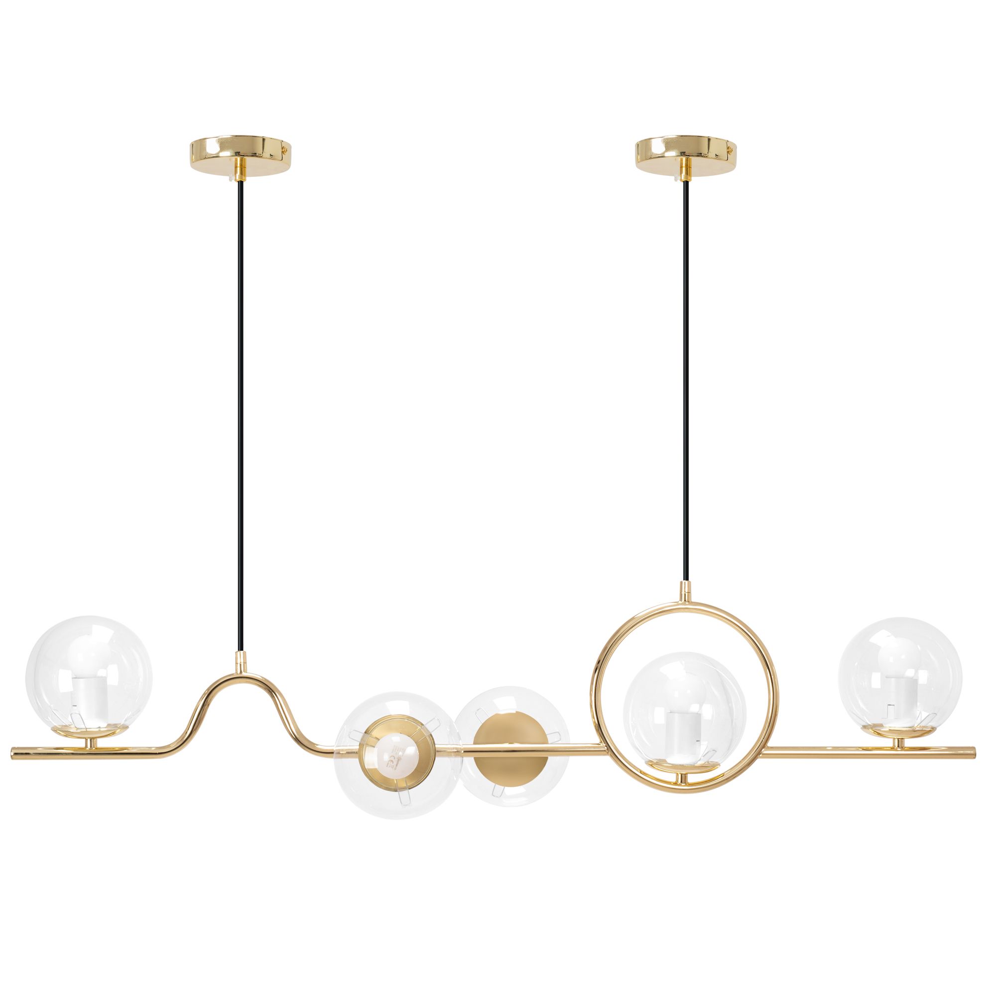 TOOLIGHT hængende loftlampe APP1023-5CP Guld 12x100x20cm