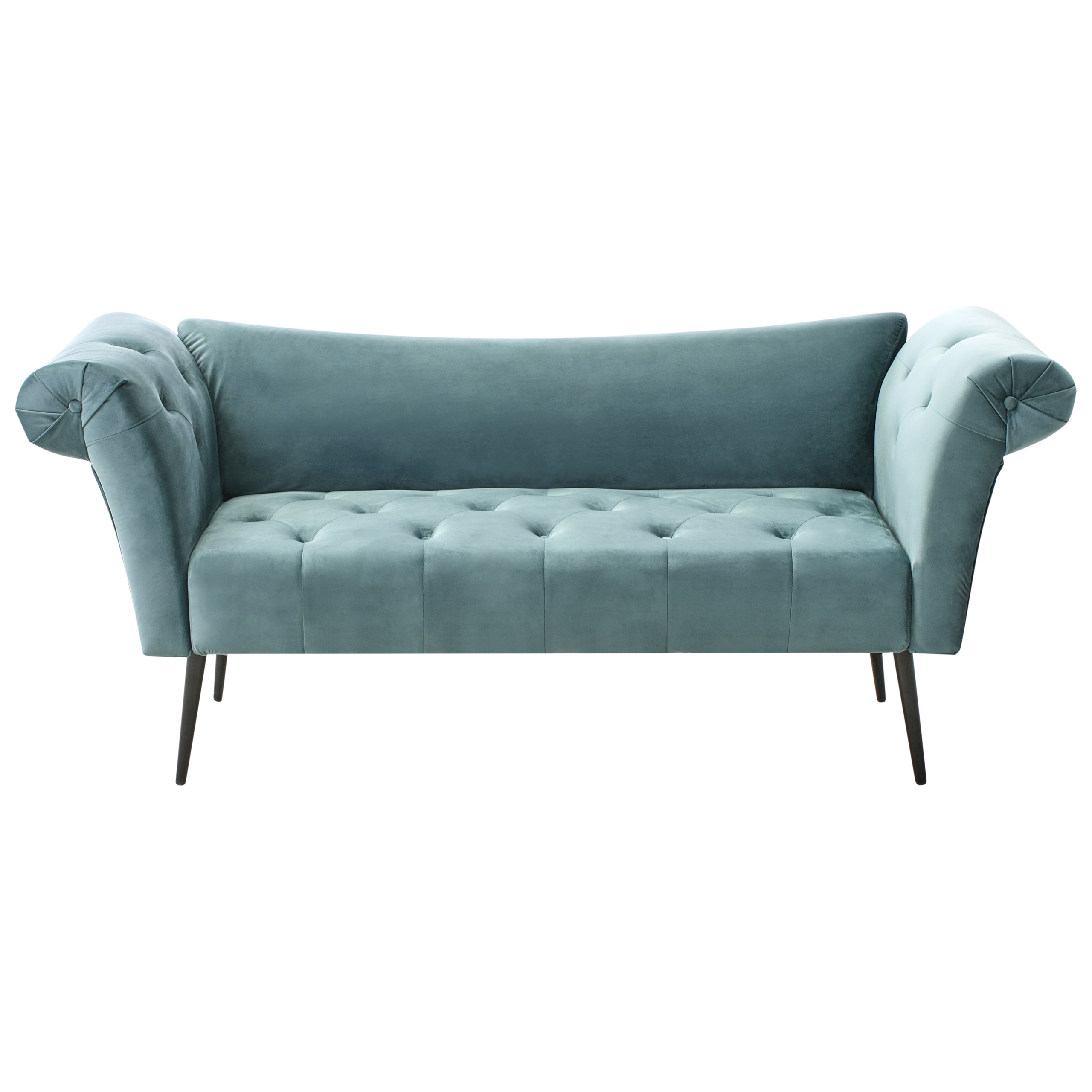 Chaiselong NANTILLY Velour Blågrøn