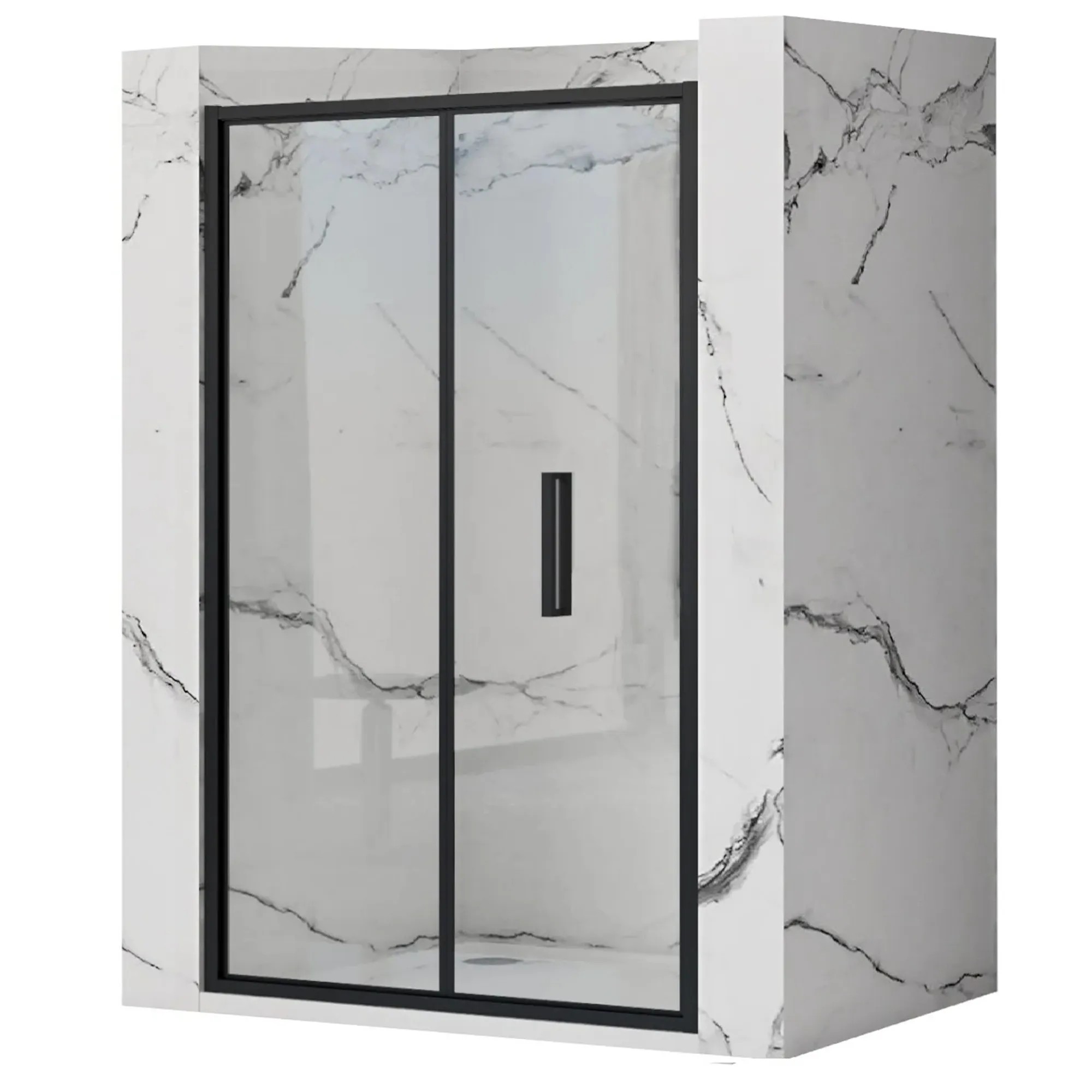 REA sammenfoldelig brusedør RAPID FOLD 90 Sort, 2,5x90x190cm