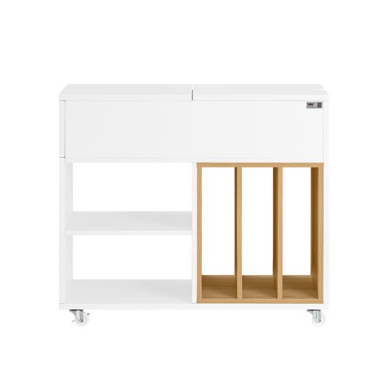 SoBuy bord med hjul, bord på hjul, Lavt kabinet FBT134-W