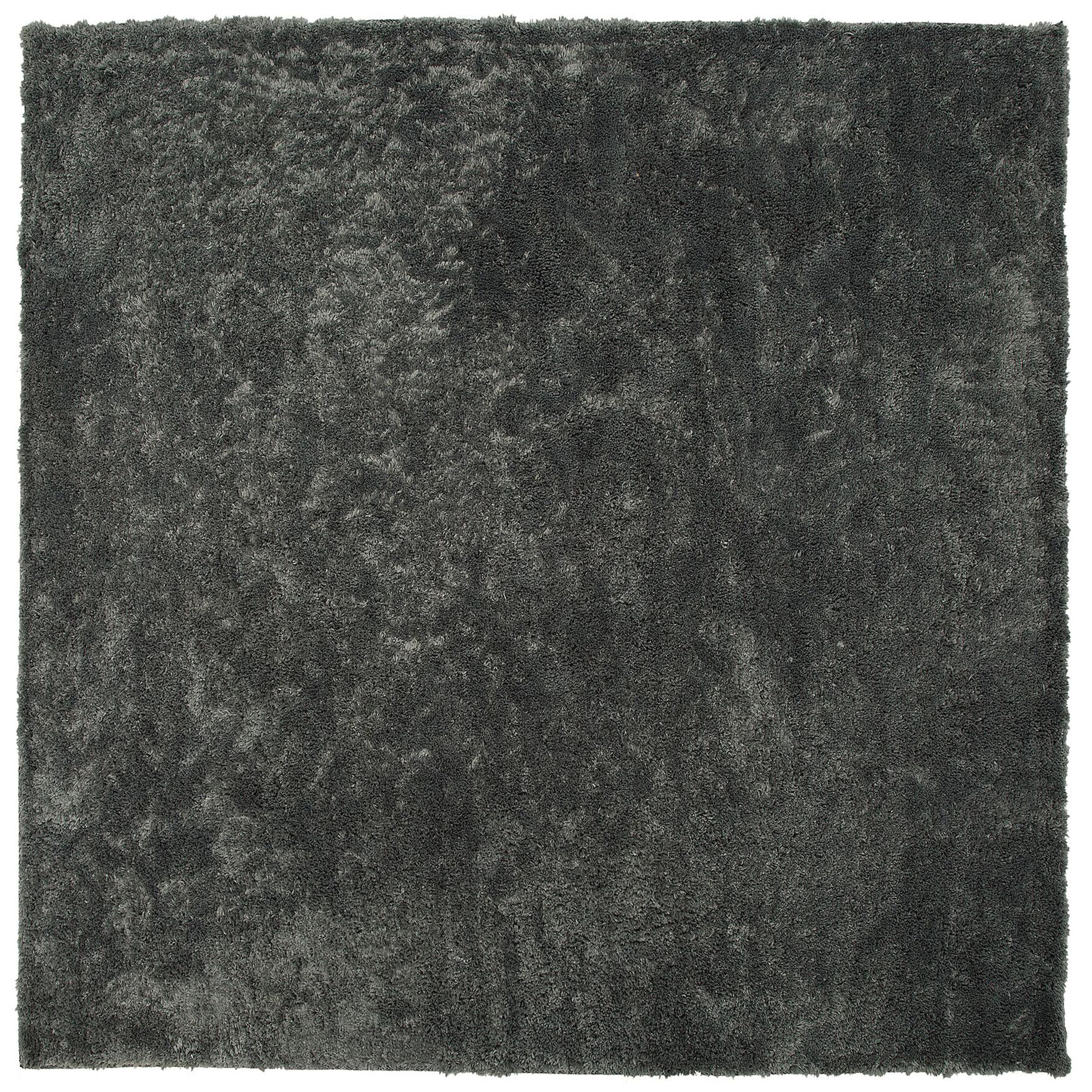 Shaggy gulvtæppe EVREN Mørkegrå 200 x 200 cm