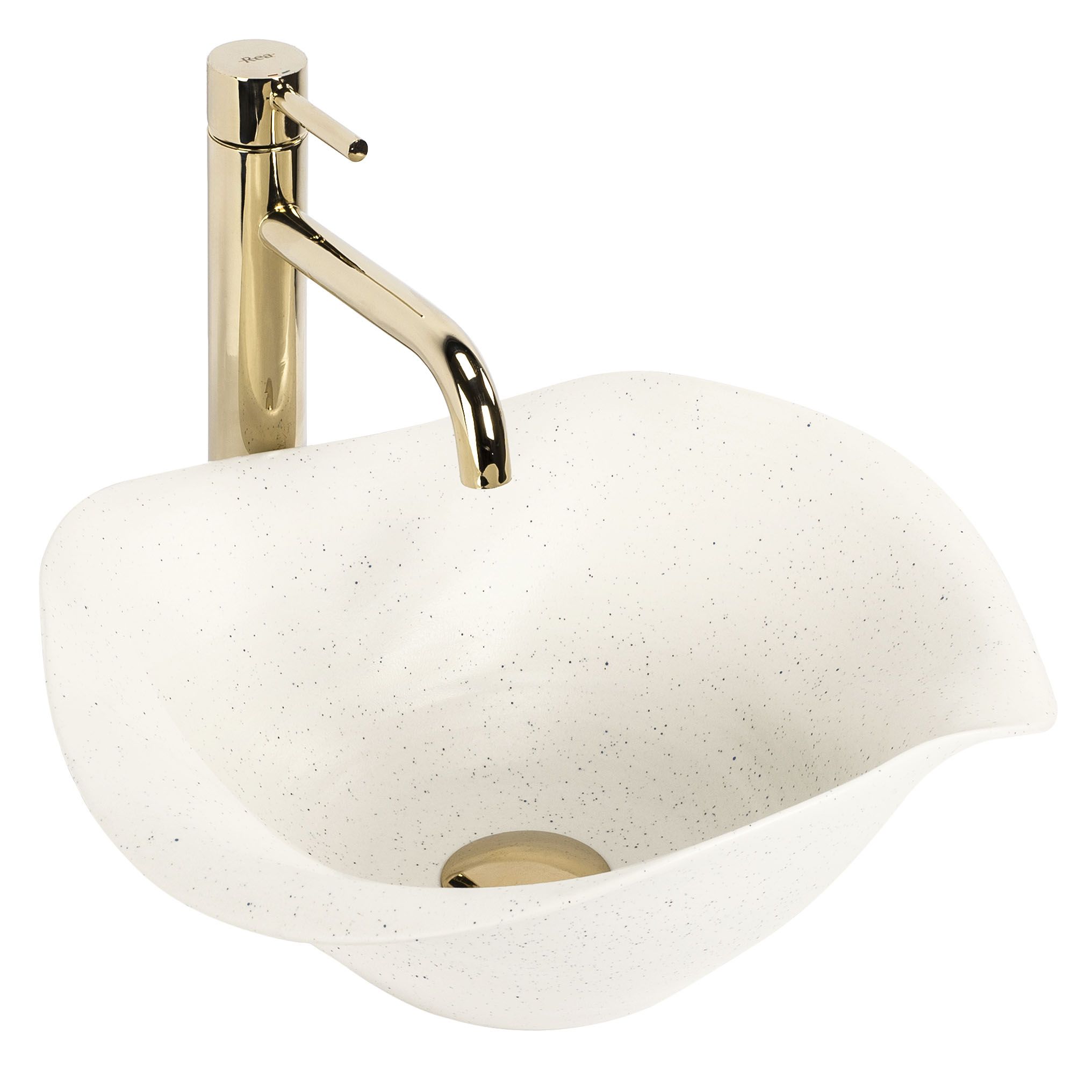 REA bordmonteret håndvask HM-35B HANDMADE ART Beige, 39x39x16cm