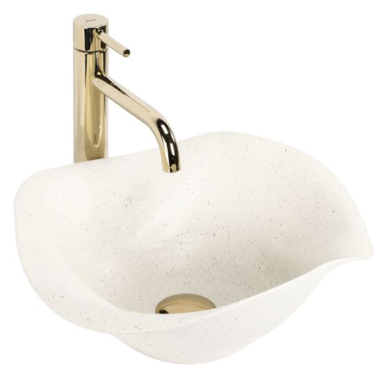 REA bordmonteret håndvask HM-35B HANDMADE ART Beige, 39x39x16cm