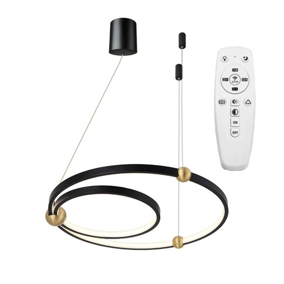 TOOLIGHT hængende loftlampe APP692-30-50 LED Sort 50x50x72cm