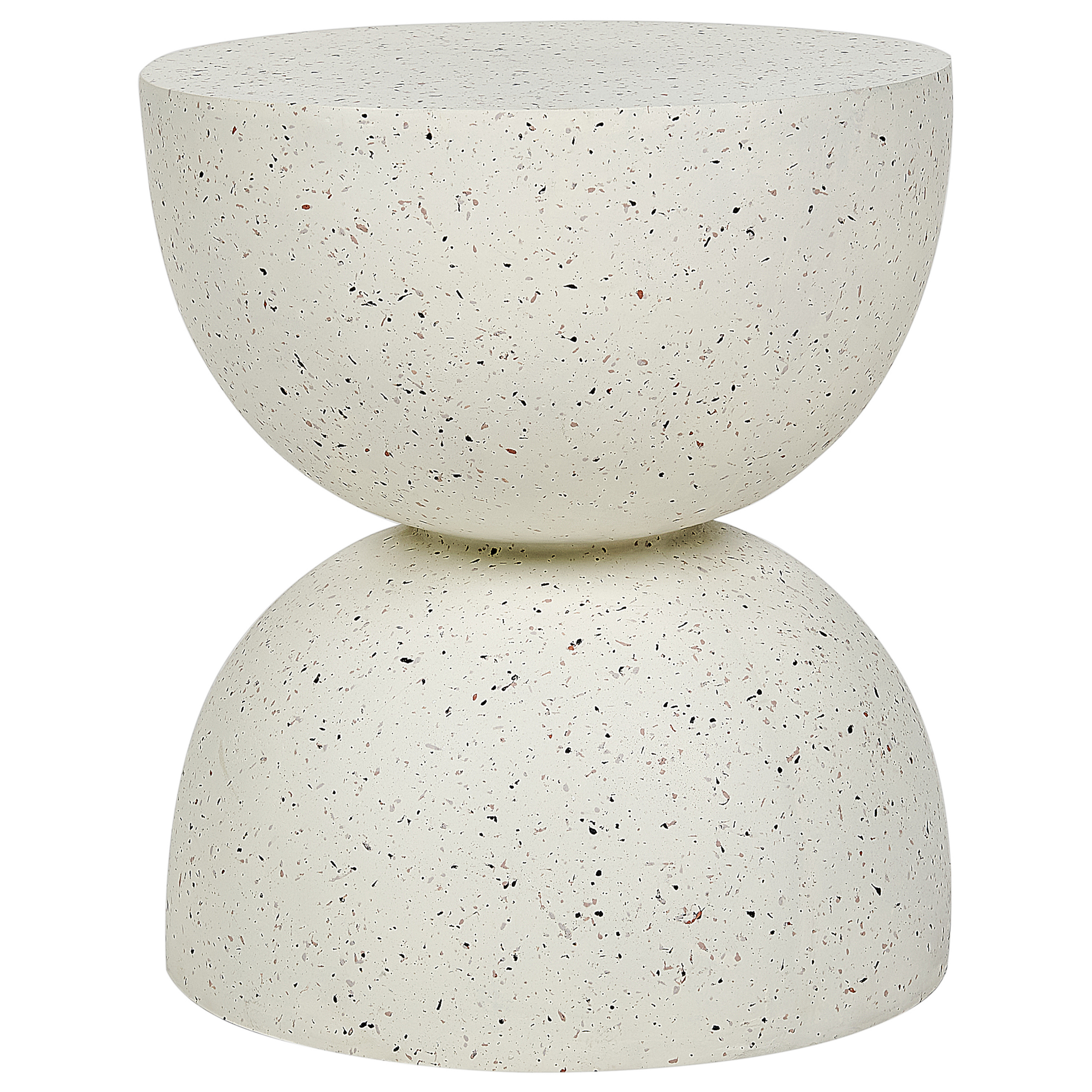 Bord CAORIA 40 cm 40 cm Terrazzo effekt Cremehvid