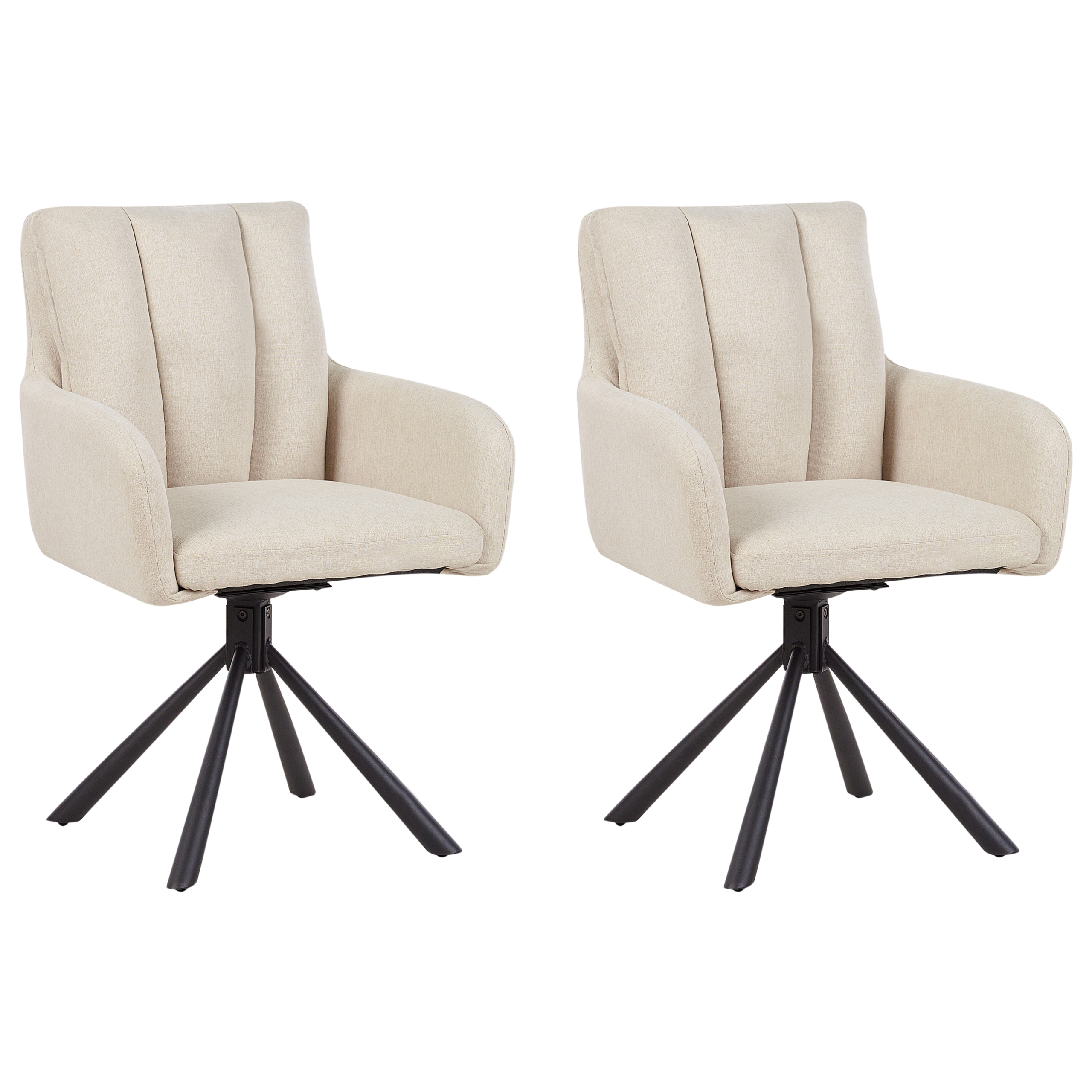 Sæt med 2 spisebordsstole SARDOAL Lys Beige