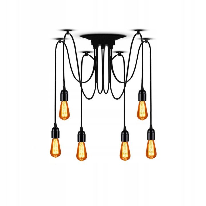 TOOLIGHT hængende loftlampe JDL-01 SPIDER 6 Sort 20x20x150cm