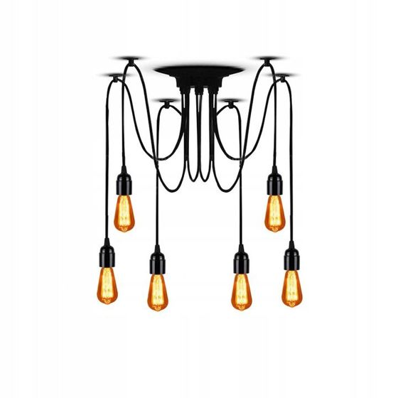 TOOLIGHT hængende loftlampe JDL-01 SPIDER 6 Sort 20x20x150cm
