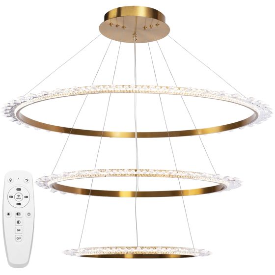 TOOLIGHT hængende loftlampe LED APP1609-3C Guld 82x82x121cm