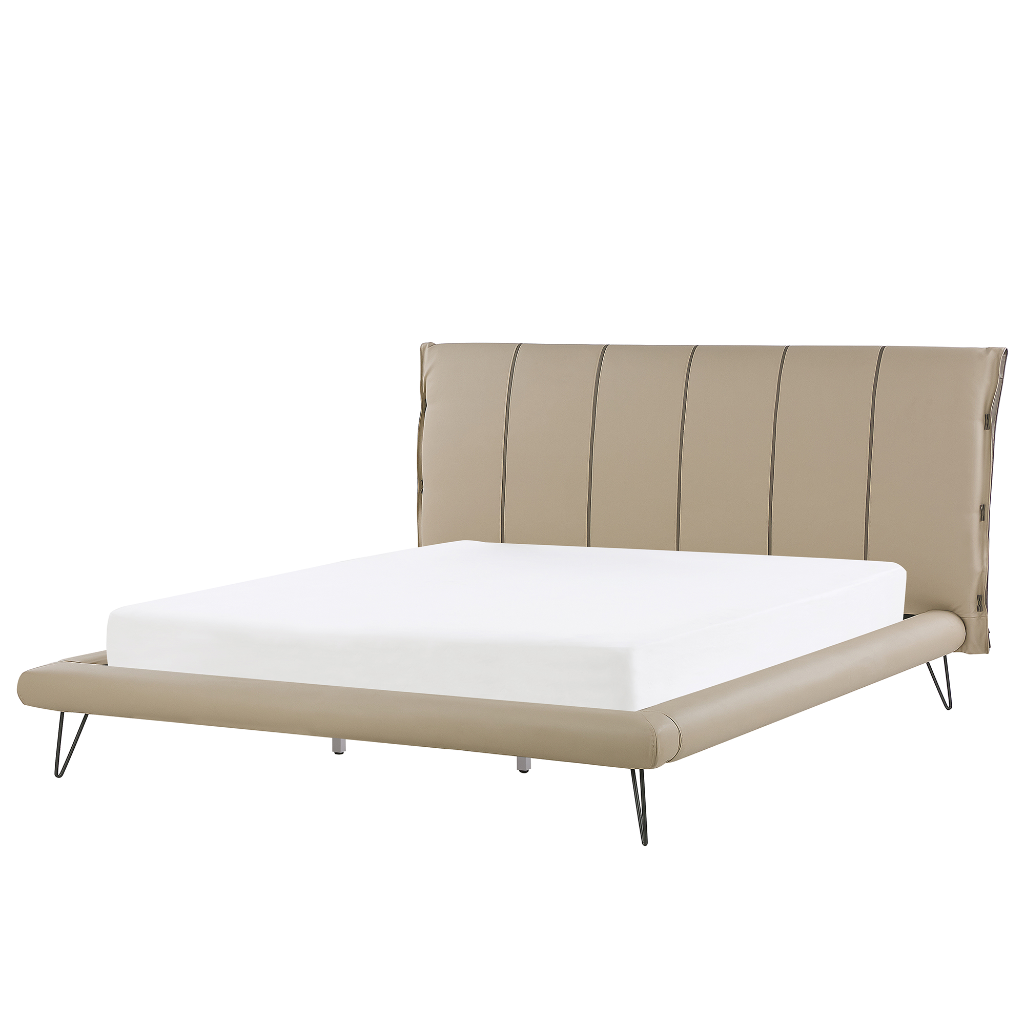 Seng Kunstlæder BETIN 180 x 200 cm Mørk beige