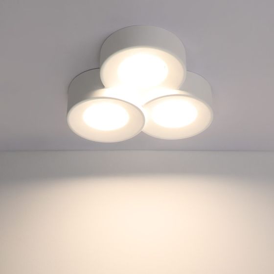 NETTLIFE Loftspotlight, påbygningsmonteret Hvid Corridor, moderne loftspotlight, 3 flammer, Gx53 maks. 10w