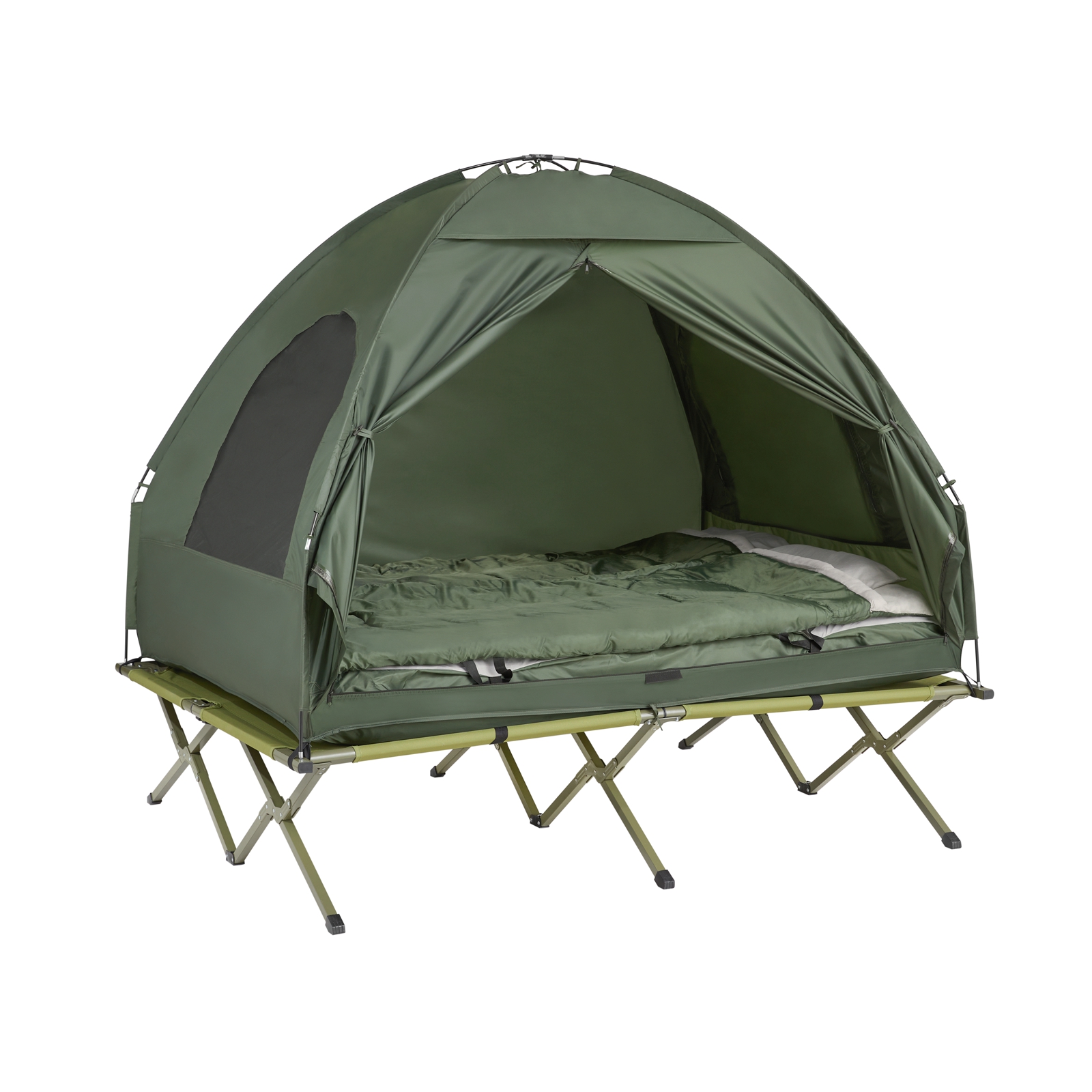 SoBuy Campingseng, oppusteligt campingtelt, Tagtelt OGS32-L-GR