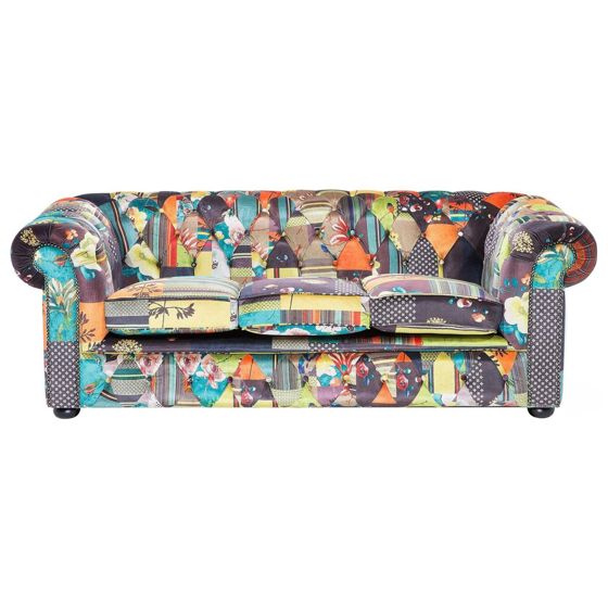 Sofa 3 personers CHESTERFIELD Lysegrøn