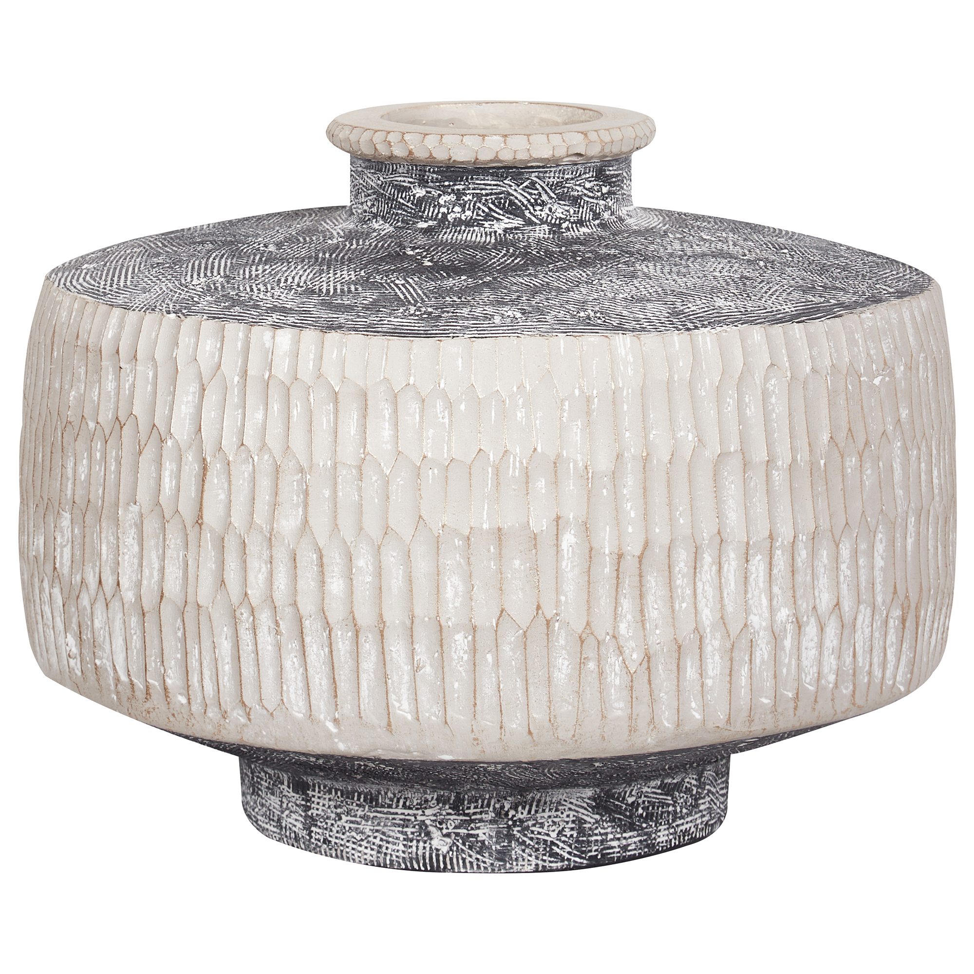 Blomstervase DEKSATI 32 cm Keramik Beige